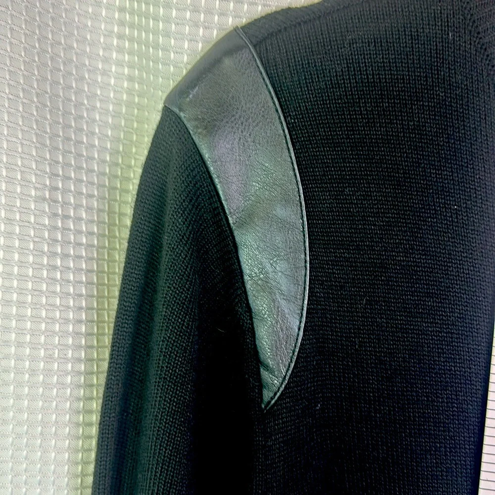 Calvin Klein Black Knit Dress with Gold Zipper, Size XL - Picture 7 of 14